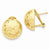 14k Yellow Gold Hammered Omega Back Post Earrings