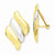 14k Yellow Gold Rhodium Non-pierced Omega Back Earrings
