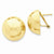 14k Yellow Gold Polished Half Ball Omega Back Post Earrings