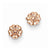 14k Rose Gold Flower Post Earrings
