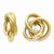 14k Yellow Gold Polished Twisted Love Knot Earring Jackets