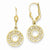 14k Yellow Gold Leverback Filigree Earrings