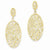 14k Yellow Gold Oval Dangle Earrings