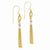 14k Two-tone Bead Chain Dangle Earrings