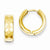 14k Yellow Gold Textured Hinged Hoop Earrings