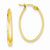 14k Yellow Gold Oval Hoop Earrings
