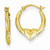 14k Yellow Gold Heart Hoop Earrings