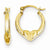 14k Yellow Gold Hollow Heart Hoop Earrings