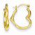 14k Yellow Gold Heart Shaped Hollow Hoop Earrings