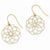 14k Yellow Gold Rhodium Diamond-cut Fancy Shepherd Hook Earrings