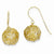 14k Yellow Gold Open Wire Balls Earrings