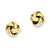 14k Yellow Gold Knot Post Earrings