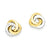 14k Two-tone Polished Intertwined Circles Post Earrings