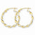 14k Yellow Gold Polished 2.75mm Fancy Twisted Hoop Earrings