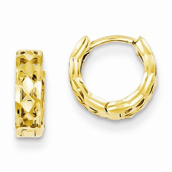 14k Yellow Gold Hinged Hoop Earrings