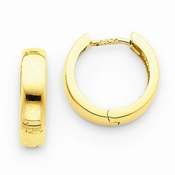 14k Yellow Gold Hinged Hoop Earrings