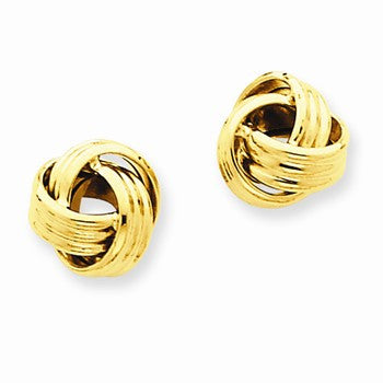 14k Yellow Gold Love Knot Earrings