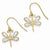14k Yellow Gold Rhodium Diamond-cut Dragonfly Shepherd Hook Earrings