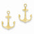 14k Yellow Gold Polished Anchor Post Earrings