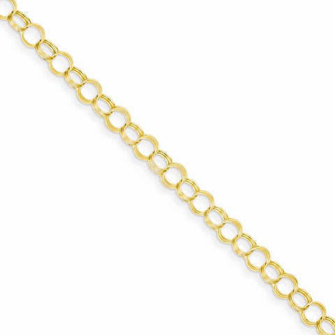 14K Yellow Gold Triple Link Charm