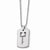Tungsten Tungsten Dog Tag Key Cut-Out Necklace