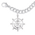 Anchor & Ship Wheel Charm Bracelet in Sterling Silver