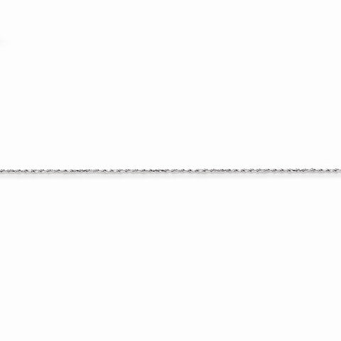 14K White Gold Rope with Lobster Clasp Chain Anklet