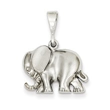 14k White Gold Elephant Charm hide-image