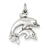 14k White Gold Dolphin Charm hide-image