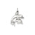 Dolphin Charm in 14k White Gold