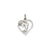 Dolphin in Heart Charm in 14k White Gold