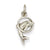 14k White Gold Dolphin Charm hide-image