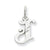 14k White Gold Diamond-cut Initial J Charm hide-image