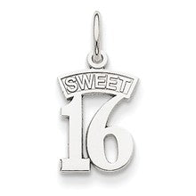 14k White Gold Sweet 16 Charm hide-image