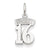 14k White Gold Sweet 16 Charm hide-image