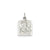 Satin & Diamond-cut Angel Charm in 14k White Gold
