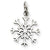 14k White Gold Snowflake Charm hide-image