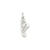 Ballerina Shoe Charm in 14k White Gold