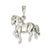 Horse Charm in 14k White Gold
