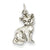 14k White Gold Cat Charm hide-image