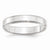10k White Gold 4mm Flat with Step Edge Wedding Band