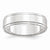 14k White Gold 6mm Flat with Step Edge Wedding Band