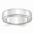 10k White Gold 6mm Flat with Step Edge Wedding Band
