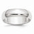 14k White Gold 6mm Half Round Wedding Band