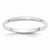 10k White Gold 2mm Lightweight Half Round Wedding Band