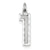 14k White Gold Casted Large Diamond Cut Number 1 Charm hide-image