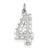 Casted Large Diamond Cut Number 4 Charm in 14k White Gold