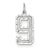 14k White Gold Casted Large Diamond Cut Number 9 Charm hide-image