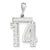Large Diamond-cut Number 14 Charm in 14k White Gold