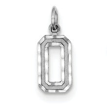 14kw Casted Small Diamond Cut Number 0 Charm hide-image